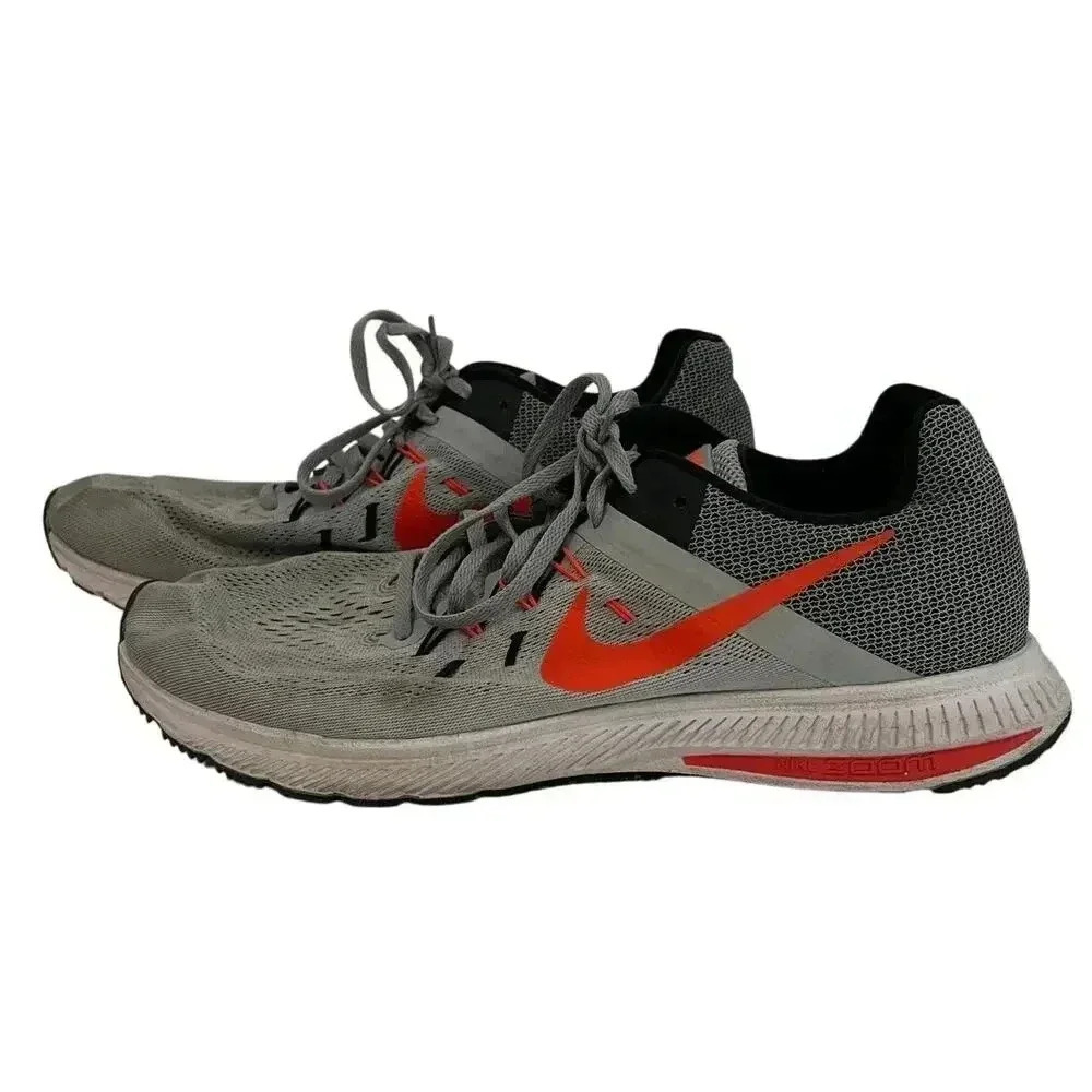 Nike Winflo 2 Gray Orange Black Running Shoes Men's Size 11.5 model 807276-005